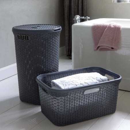 Curver Cesto de la ropa sucia Style gris antracita 45 l