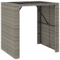 vidaXL Mesa bar y taburetes jardín 5 pzas madera acacia ratán PE gris