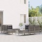 vidaXL Set de muebles de jardín 10 pzas y cojines ratán sintético gris vidaXL Set de muebles de jardín 10 pzas y cojines ratán sintético gris