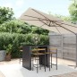 vidaXL Mesa bar y taburetes jardín 5 pzas madera acacia ratán PE negro vidaXL Mesa bar y taburetes jardín 5 pzas madera acacia ratán PE negro