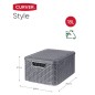 Curver Caja de almacenamiento con tapa Style M 18L plateado metálico Curver Caja de almacenamiento con tapa Style M 18L plateado metálico
