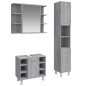 vidaXL Set de muebles de baño 3 pzas madera contrachapada gris sonoma vidaXL Set de muebles de baño 3 pzas madera contrachapada gris sonoma
