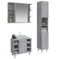 vidaXL Set de muebles de baño 3 pzas madera contrachapada gris sonoma vidaXL Set de muebles de baño 3 pzas madera contrachapada gris sonoma