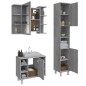 vidaXL Set de muebles de baño 3 pzas madera contrachapada gris sonoma vidaXL Set de muebles de baño 3 pzas madera contrachapada gris sonoma