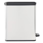Curver Papelera de pedal estrecha Deco plateada 25 L Curver Papelera de pedal estrecha Deco plateada 25 L