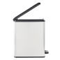 Curver Papelera de pedal estrecha Deco plateada 25 L Curver Papelera de pedal estrecha Deco plateada 25 L