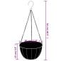 vidaXL Soportes para cestas colgantes con maceteros 4 uds acero negro vidaXL Soportes para cestas colgantes con maceteros 4 uds acero negro