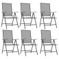 vidaXL Juego de comedor de jardín 7 piezas acero gris antracita vidaXL Juego de comedor de jardín 7 piezas acero gris antracita