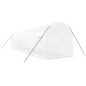 vidaXL Invernadero con estructura de acero blanco 16 m² 8x2x2 m vidaXL Invernadero con estructura de acero blanco 16 m² 8x2x2 m