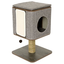 Jack and Vanilla Rascador para gatos con soporte Molly 42x42x67cm gris