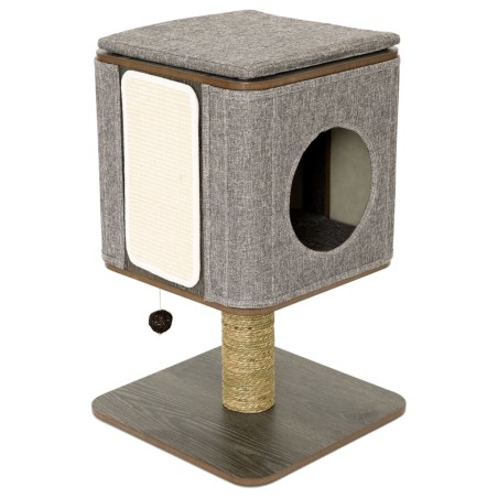 Jack and Vanilla Rascador para gatos con soporte Molly 42x42x67cm gris