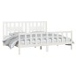 vidaXL Estructura de cama con cabecero madera de pino blanco 180x200cm vidaXL Estructura de cama con cabecero madera de pino blanco 180x200cm
