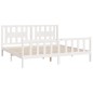 vidaXL Estructura de cama con cabecero madera de pino blanco 180x200cm vidaXL Estructura de cama con cabecero madera de pino blanco 180x200cm