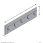 FMD Perchero de pared roble artesanal 108,9x1,5x28,1 cm FMD Perchero de pared roble artesanal 108,9x1,5x28,1 cm