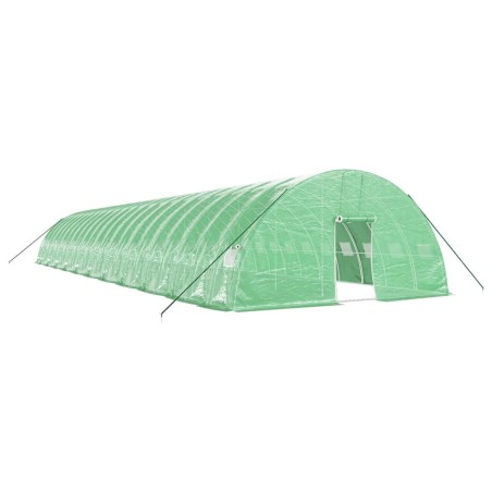 vidaXL Invernadero con estructura de acero verde 132 m² 22x6x2,85 m