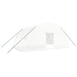 vidaXL Invernadero con estructura de acero blanco 24 m² 6x4x2,85 m