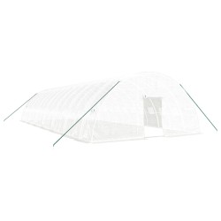 vidaXL Invernadero con estructura de acero blanco 84 m² 14x6x2,85 m
