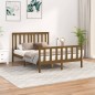 vidaXL Estructura cama con cabecero madera pino marrón miel 120x200 cm