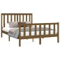 vidaXL Estructura cama con cabecero madera pino marrón miel 120x200 cm