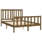 vidaXL Estructura cama con cabecero madera pino marrón miel 120x200 cm