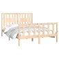 vidaXL Estructura de cama con cabecero madera maciza pino 120x200 cm vidaXL Estructura de cama con cabecero madera maciza pino 120x200 cm