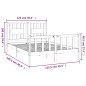 vidaXL Estructura de cama con cabecero madera maciza pino 120x200 cm vidaXL Estructura de cama con cabecero madera maciza pino 120x200 cm