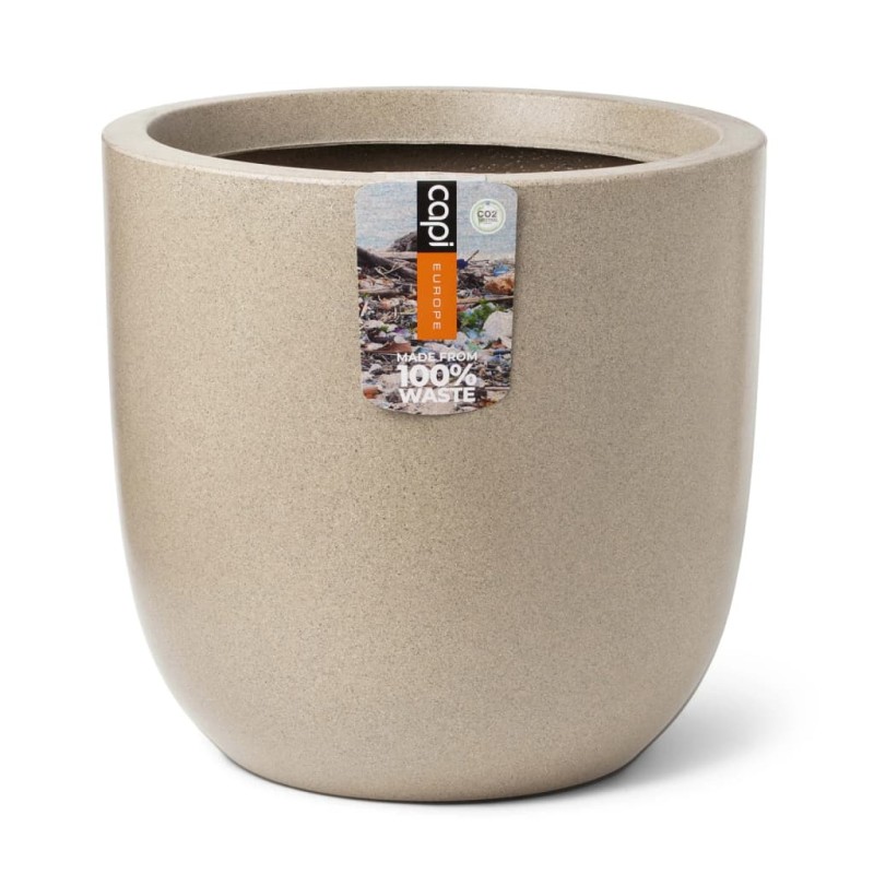 Capi Macetero Waste Smooth beige terrazo 43x41 cm Capi Macetero Waste Smooth beige terrazo 43x41 cm