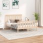 vidaXL Estructura de cama con cabecero madera maciza pino 140x200 cm vidaXL Estructura de cama con cabecero madera maciza pino 140x200 cm