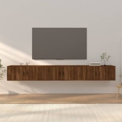 vidaXL Muebles para TV de pared 3 uds roble marrón 100x34,5x40 cm