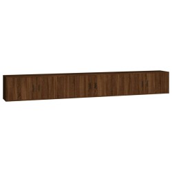 vidaXL Muebles para TV de pared 3 uds roble marrón 100x34,5x40 cm