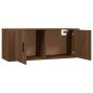 vidaXL Muebles para TV de pared 3 uds roble marrón 100x34,5x40 cm vidaXL Muebles para TV de pared 3 uds roble marrón 100x34,5x40 cm
