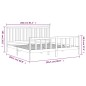 vidaXL Estructura de cama con cabecero madera de pino blanco 200x200cm vidaXL Estructura de cama con cabecero madera de pino blanco 200x200cm