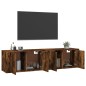 vidaXL Muebles para TV de pared 2 uds roble ahumado 80x34,5x40 cm vidaXL Muebles para TV de pared 2 uds roble ahumado 80x34,5x40 cm