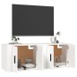 vidaXL Muebles para TV de pared 2 uds blanco 57x34,5x40 cm vidaXL Muebles para TV de pared 2 uds blanco 57x34,5x40 cm