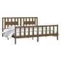 vidaXL Estructura cama con cabecero madera pino marrón miel 200x200 cm