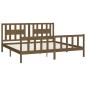 vidaXL Estructura cama con cabecero madera pino marrón miel 200x200 cm