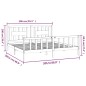 vidaXL Estructura cama con cabecero madera pino marrón miel 200x200 cm