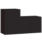 vidaXL Set de muebles para TV 2 piezas madera contrachapada negro vidaXL Set de muebles para TV 2 piezas madera contrachapada negro