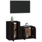 vidaXL Set de muebles para TV 2 piezas madera contrachapada negro vidaXL Set de muebles para TV 2 piezas madera contrachapada negro