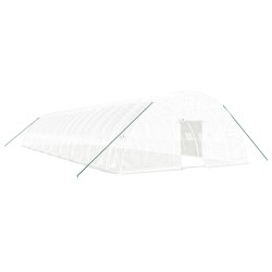 vidaXL Invernadero con estructura de acero blanco 108 m² 18x6x2,85 m