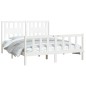 vidaXL Estructura de cama con cabecero madera pino blanco 160x200 cm vidaXL Estructura de cama con cabecero madera pino blanco 160x200 cm