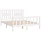 vidaXL Estructura de cama con cabecero madera pino blanco 160x200 cm vidaXL Estructura de cama con cabecero madera pino blanco 160x200 cm