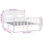 vidaXL Estructura de cama con cabecero madera pino blanco 160x200 cm vidaXL Estructura de cama con cabecero madera pino blanco 160x200 cm