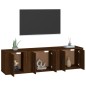 vidaXL Set de muebles para TV 3 pzas madera contrachapada roble marrón vidaXL Set de muebles para TV 3 pzas madera contrachapada roble marrón