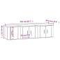 vidaXL Set de muebles para TV 3 pzas madera contrachapada roble marrón vidaXL Set de muebles para TV 3 pzas madera contrachapada roble marrón