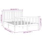 vidaXL Estructura de cama con cabecero madera pino negro 140x200 cm