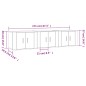 vidaXL Muebles para TV de pared 3 uds negro 57x34,5x40 cm vidaXL Muebles para TV de pared 3 uds negro 57x34,5x40 cm