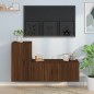 vidaXL Set de muebles para TV 2 pzas madera contrachapada roble marrón vidaXL Set de muebles para TV 2 pzas madera contrachapada roble marrón