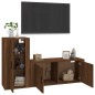 vidaXL Set de muebles para TV 2 pzas madera contrachapada roble marrón vidaXL Set de muebles para TV 2 pzas madera contrachapada roble marrón