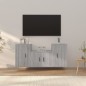 vidaXL Set de muebles para TV 3 pzas madera contrachapada gris Sonoma vidaXL Set de muebles para TV 3 pzas madera contrachapada gris Sonoma